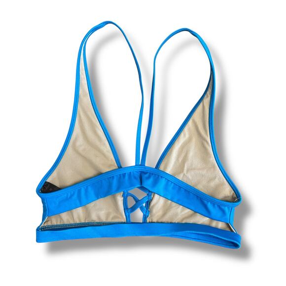 Frederick’s of Hollywood Sunset Strap Bikini Top Blue Size M NWT Made in USA - Picture 4 of 6